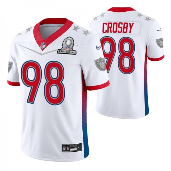 Las Vegas Raiders Maxx Crosby #98 2022 AFC Pro Bowl White Game Jersey