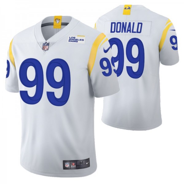 Los Angeles Rams #99 Aaron Donald Vapor Limited Wh...
