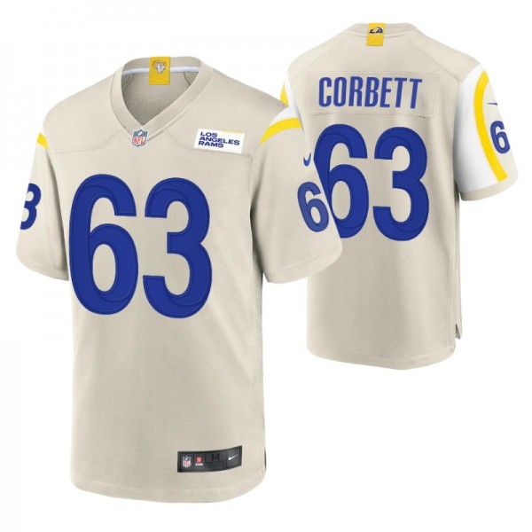 Los Angeles Rams #63 Austin Corbett Bone Game Jersey