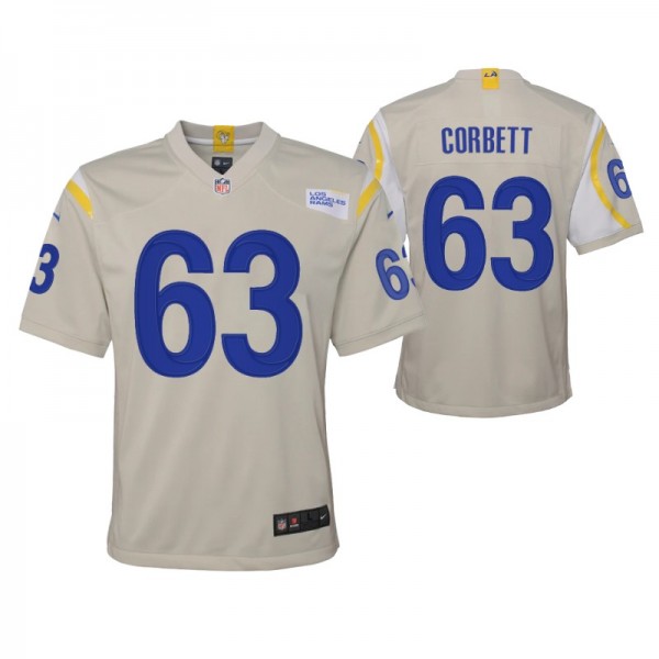 Los Angeles Rams Austin Corbett #63 Bone Game Yout...