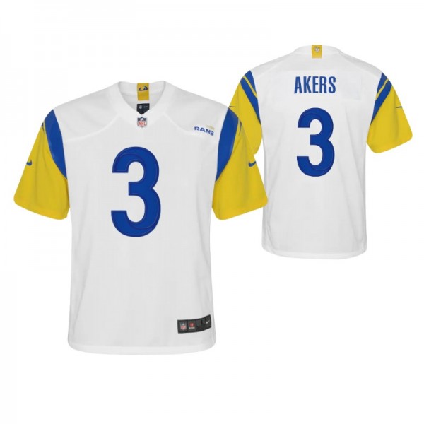 Los Angeles Rams Cam Akers #3 White Alternate Game...