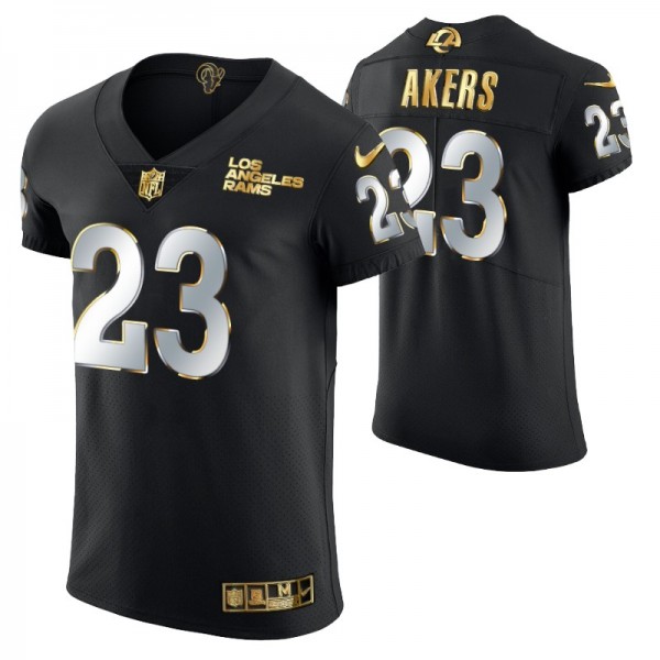 Los Angeles Rams Cam Akers #23 Golden Edition Blac...