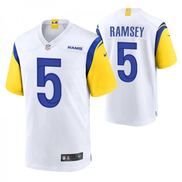 Los Angeles Rams #5 Jalen Ramsey Game White Altern...