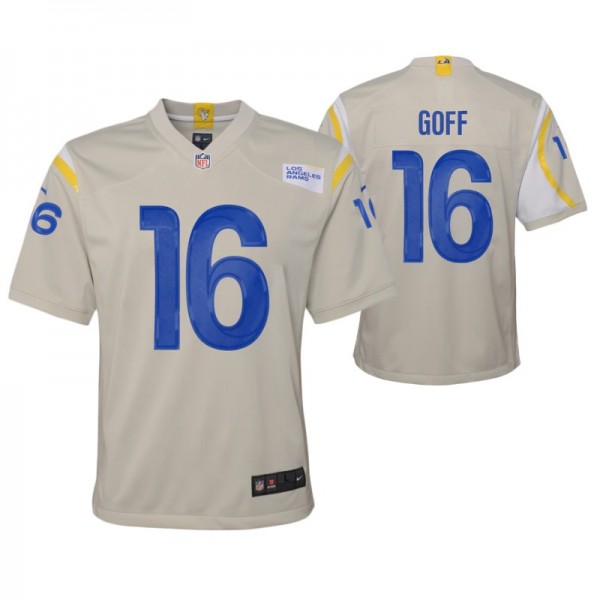 Los Angeles Rams Jared Goff #16 Game Bone Jersey