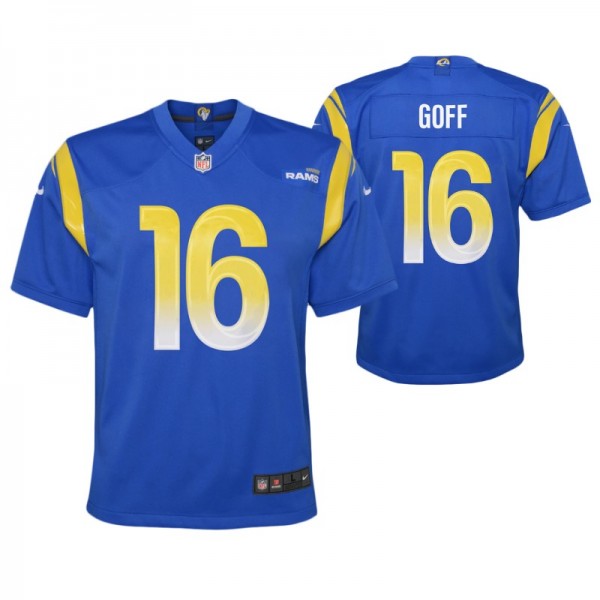 Los Angeles Rams Jared Goff #16 Game Royal Jersey
