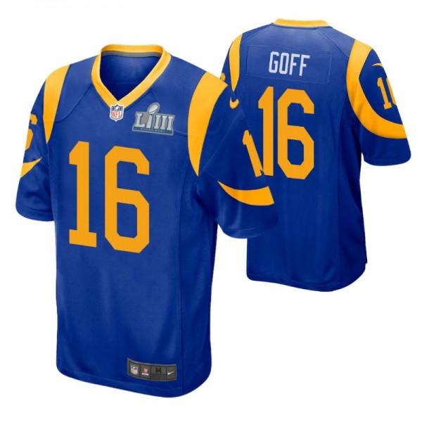 Men's Los Angeles Rams Jared Goff Super Bowl LIII ...