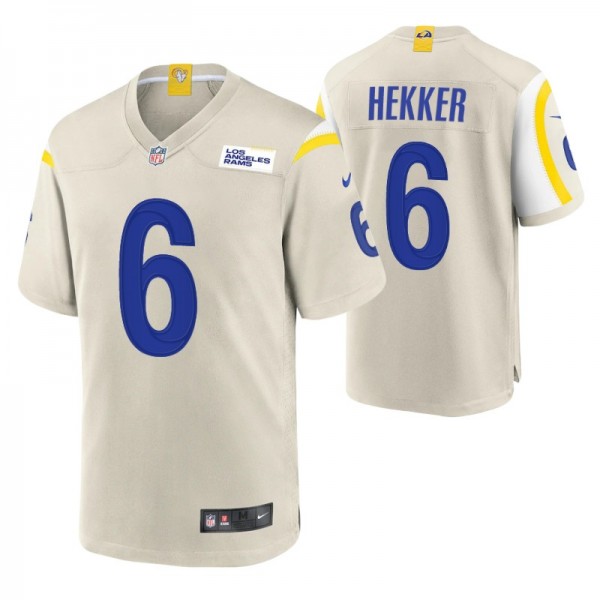 Los Angeles Rams #6 Johnny Hekker Bone Game Jersey