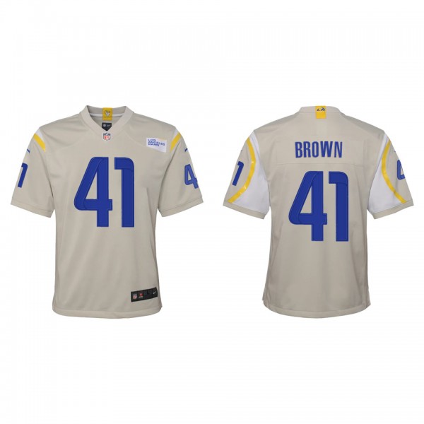 Youth Los Angeles Rams Malcolm Brown Bone Game Jer...