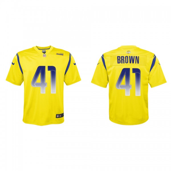Youth Los Angeles Rams Malcolm Brown Gold Inverted...