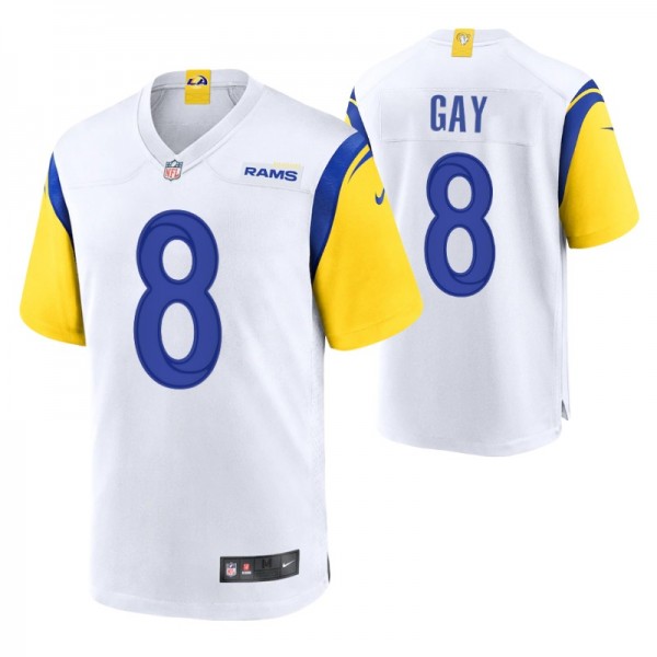 Los Angeles Rams #8 Matt Gay Game White Alternate ...