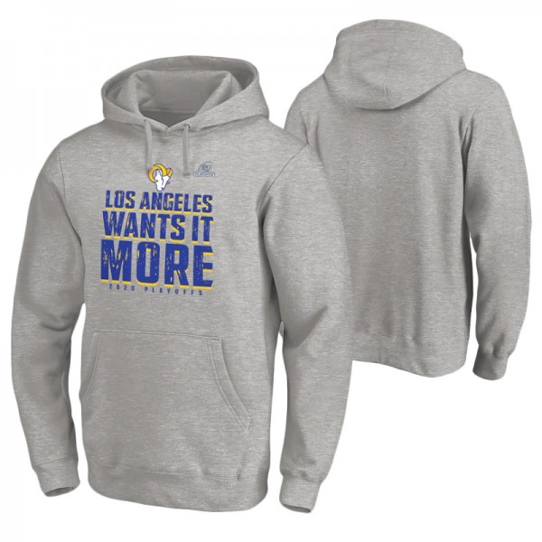 Los Angeles Rams Gray NFL Playoffs Bound Shift Hoo...