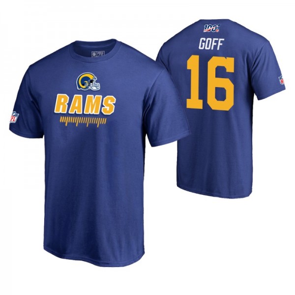 Men's Los Angeles Rams #16 Jared Goff 100 Primary ...
