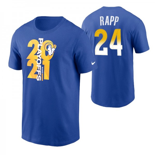 Los Angeles Rams 2021 NFL Playoffs #24 Taylor Rapp...