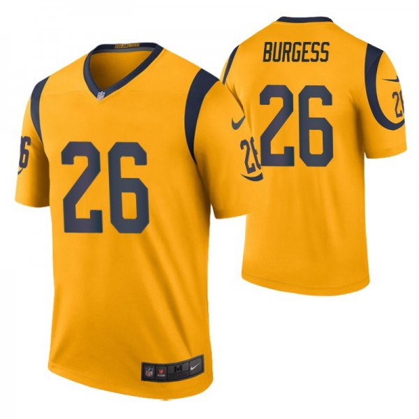 Terrell Burgess Los Angeles Rams Gold Color Rush L...