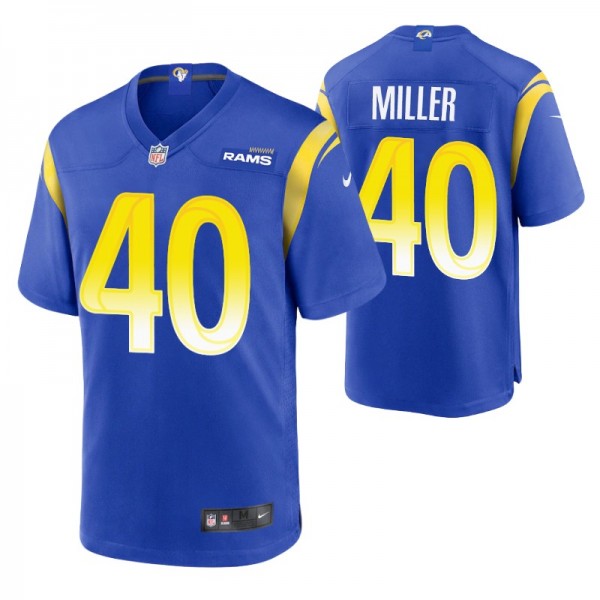 Los Angeles Rams #40 Von Miller Royal Game Jersey