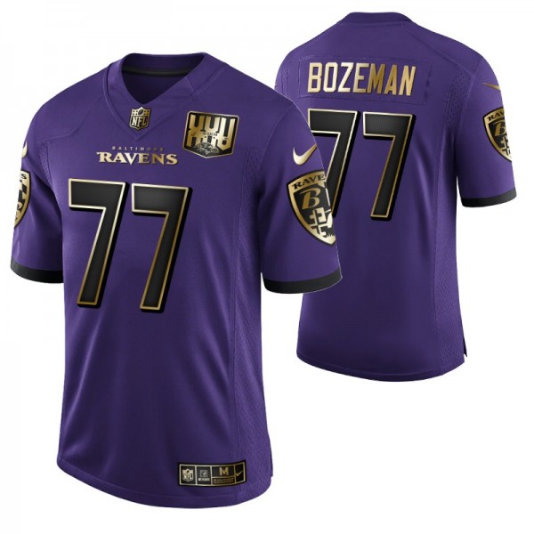Nike Baltimore Ravens Bradley Bozeman #77 25th Ann...