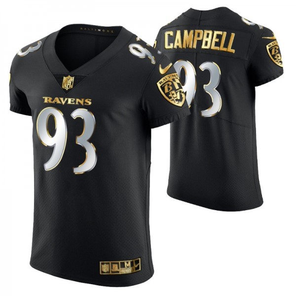 Baltimore Ravens Calais Campbell #93 Golden Editio...