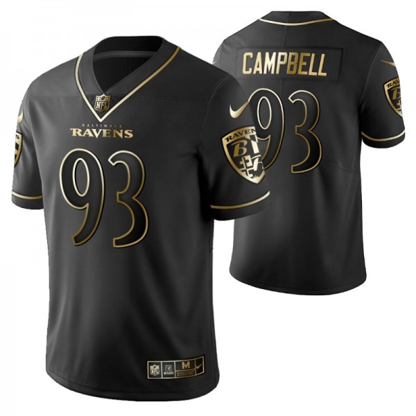 Baltimore Ravens Calais Campbell Golden Edition Bl...