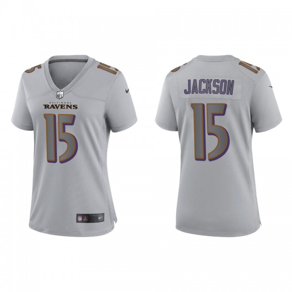 Women's Baltimore Ravens DeSean Jackson Gray Atmos...