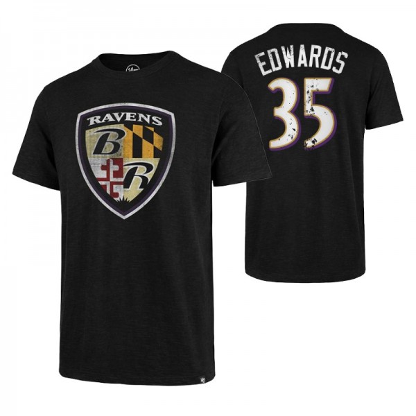 Baltimore Ravens Gus Edwards #35 Grit Scrum Black ...