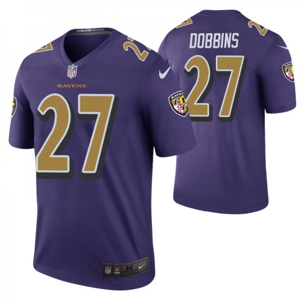 J.K. Dobbins Baltimore Ravens Purple Color Rush Le...