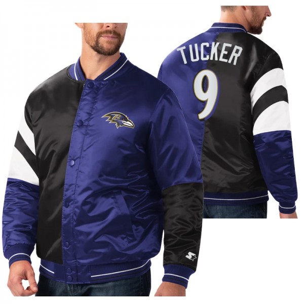 Baltimore Ravens #9 Justin Tucker Purple Black Spl...