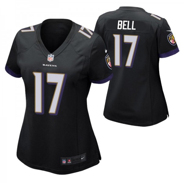 Women's Baltimore Ravens Le'Veon Bell #17 Black Ga...