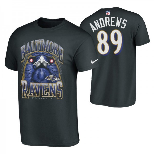 Baltimore Ravens #89 Mark Andrews Black T-Shirt Pr...