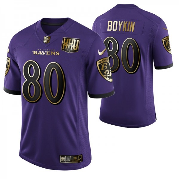 Nike Baltimore Ravens Miles Boykin #80 25th Annive...