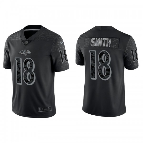 Men's Baltimore Ravens Roquan Smith Black Reflecti...