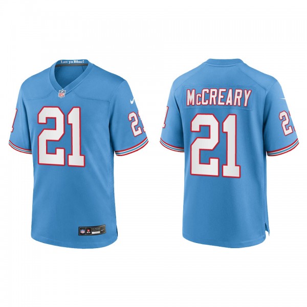 Roger McCreary Tennessee Titans Light Blue Oilers ...