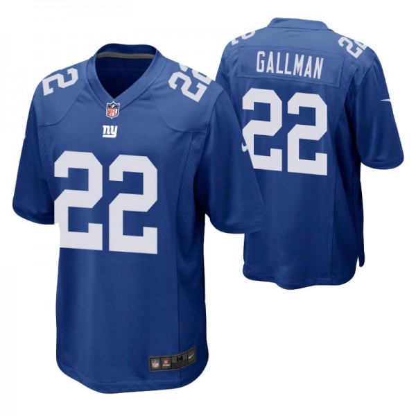Men's - New York Giants #22 Wayne Gallman Royal Ni...