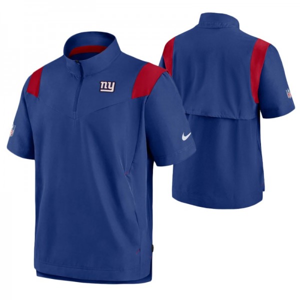 Buffalo Bills Nike Short Sleeve Royal Sideline Coaches Quarter-Zip Jacket