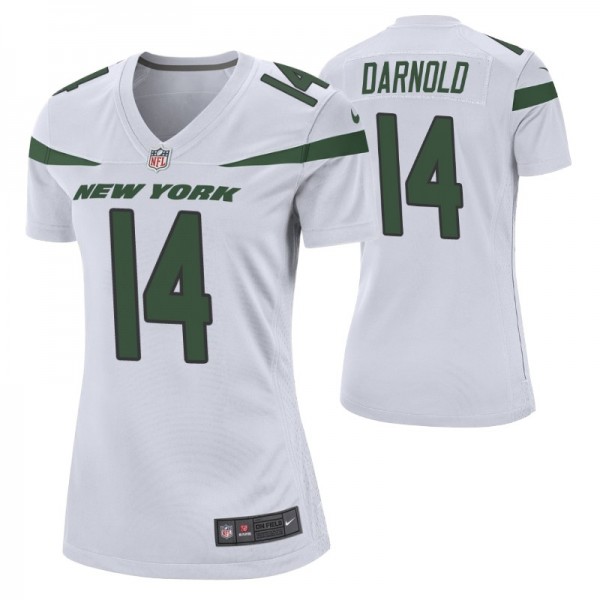 New York Jets #14 Sam Darnold Nike White Women's P...