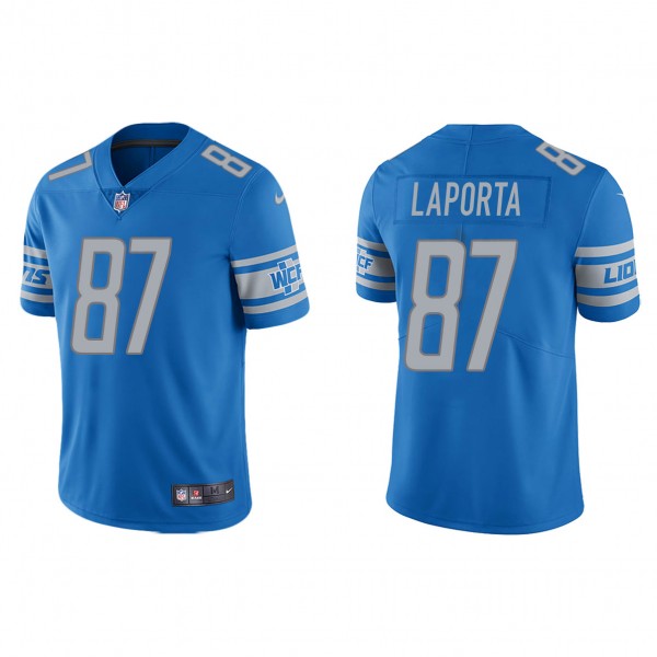 Men's Detroit Lions Sam LaPorta Light Blue 2023 NF...