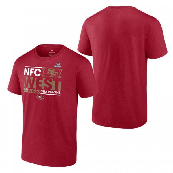 Men's San Francisco 49ers Scarlet 2023 NFC West Di...