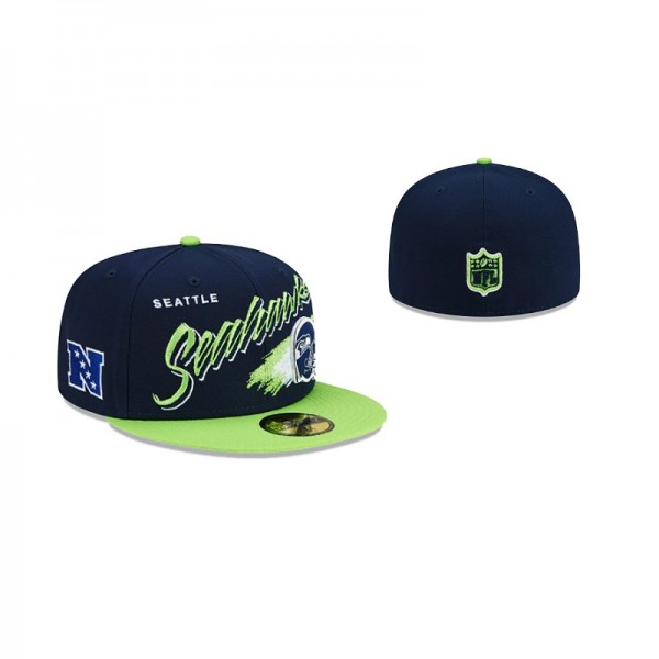 Seattle Seahawks Helmet Navy Hat 59FIFTY Fitted