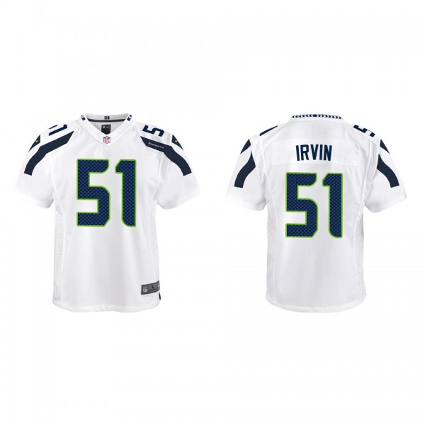Youth Seattle Seahawks Bruce Irvin White Game Jers...
