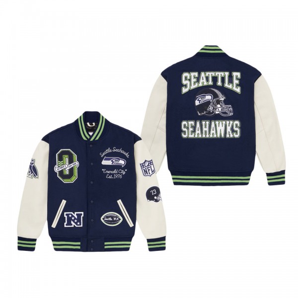 Men's Seattle Seahawks OVO x NFL College Navy Full...