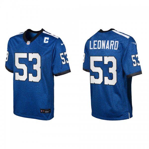 Shaquille Leonard Youth Indianapolis Colts Royal I...