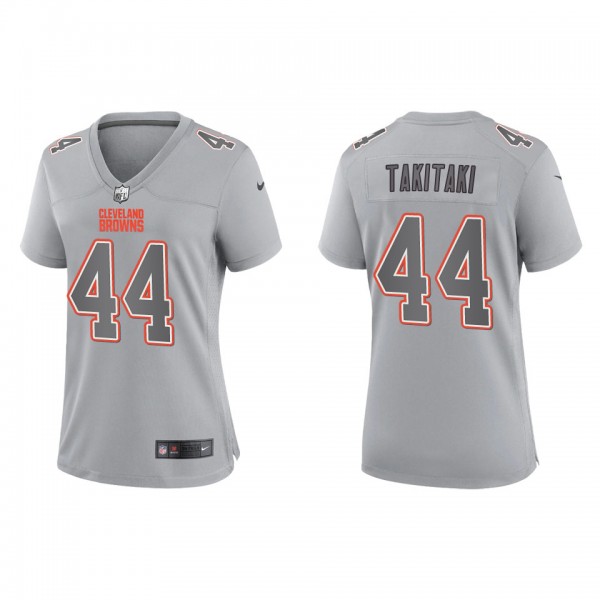 Sione Takitaki Women's Cleveland Browns Gray Atmos...