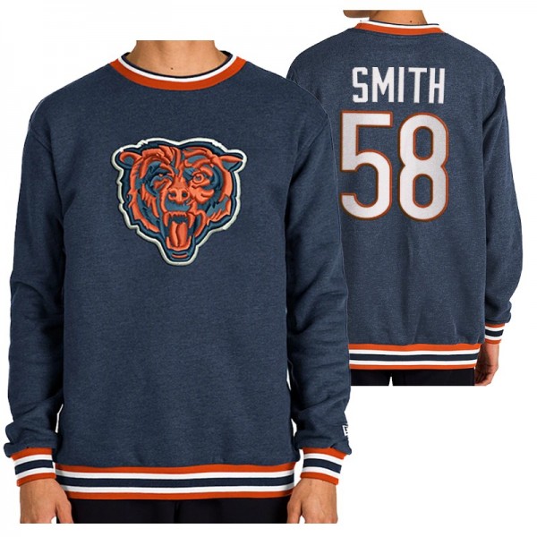 Chicago Bears #58 Smith Navy New Era Brushed Ringe...