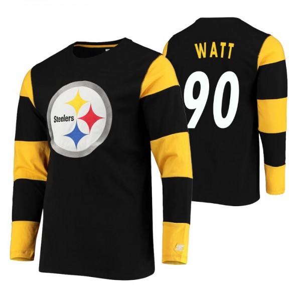 Pittsburgh Steelers #90 T.J. Watt Field Jersey Bla...