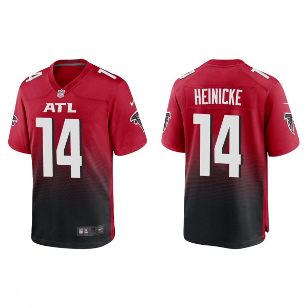 Men's Atlanta Falcons Taylor Heinicke Red Game Jer...