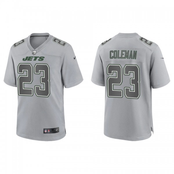 Tevin Coleman Men's New York Jets Gray Atmosphere ...