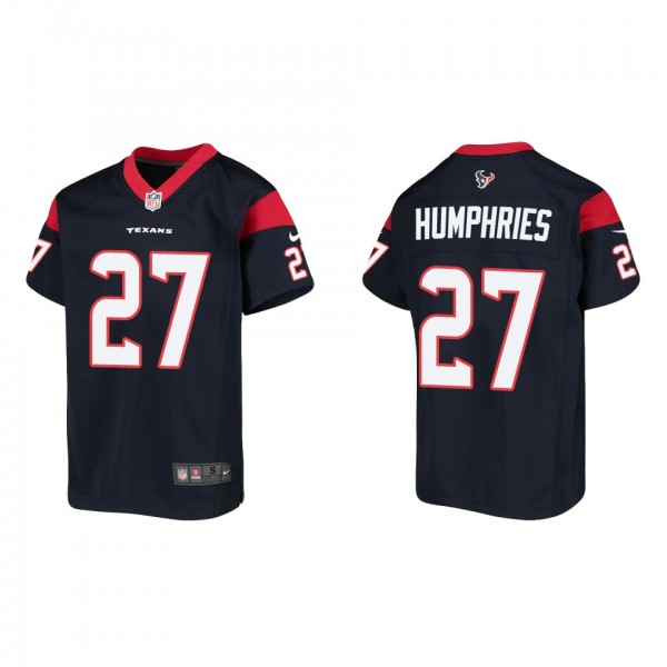 Youth Houston Texans Adam Humphries Navy Game Jers...