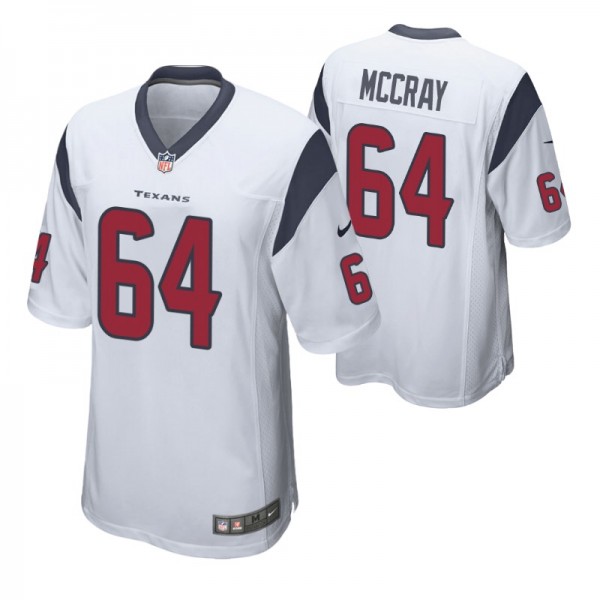 Houston Texans #64 Justin McCray White Game Jersey
