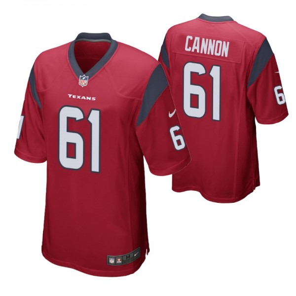 Houston Texans #61 Marcus Cannon Red Game Jersey