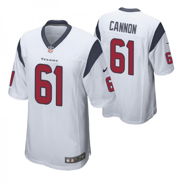 Houston Texans #61 Marcus Cannon White Game Jersey