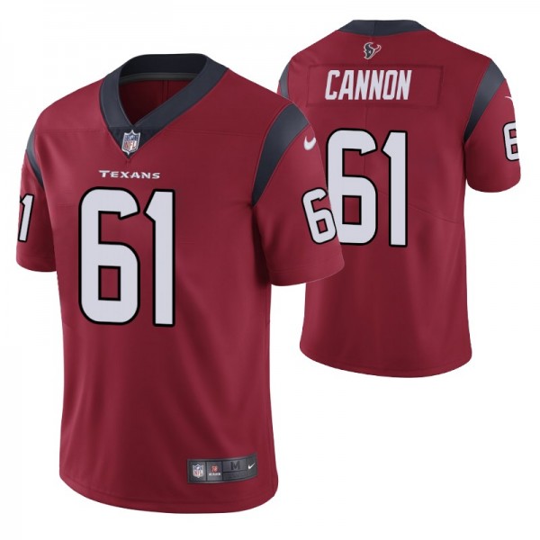 Marcus Cannon #61 Vapor Limited Red Houston Texans...